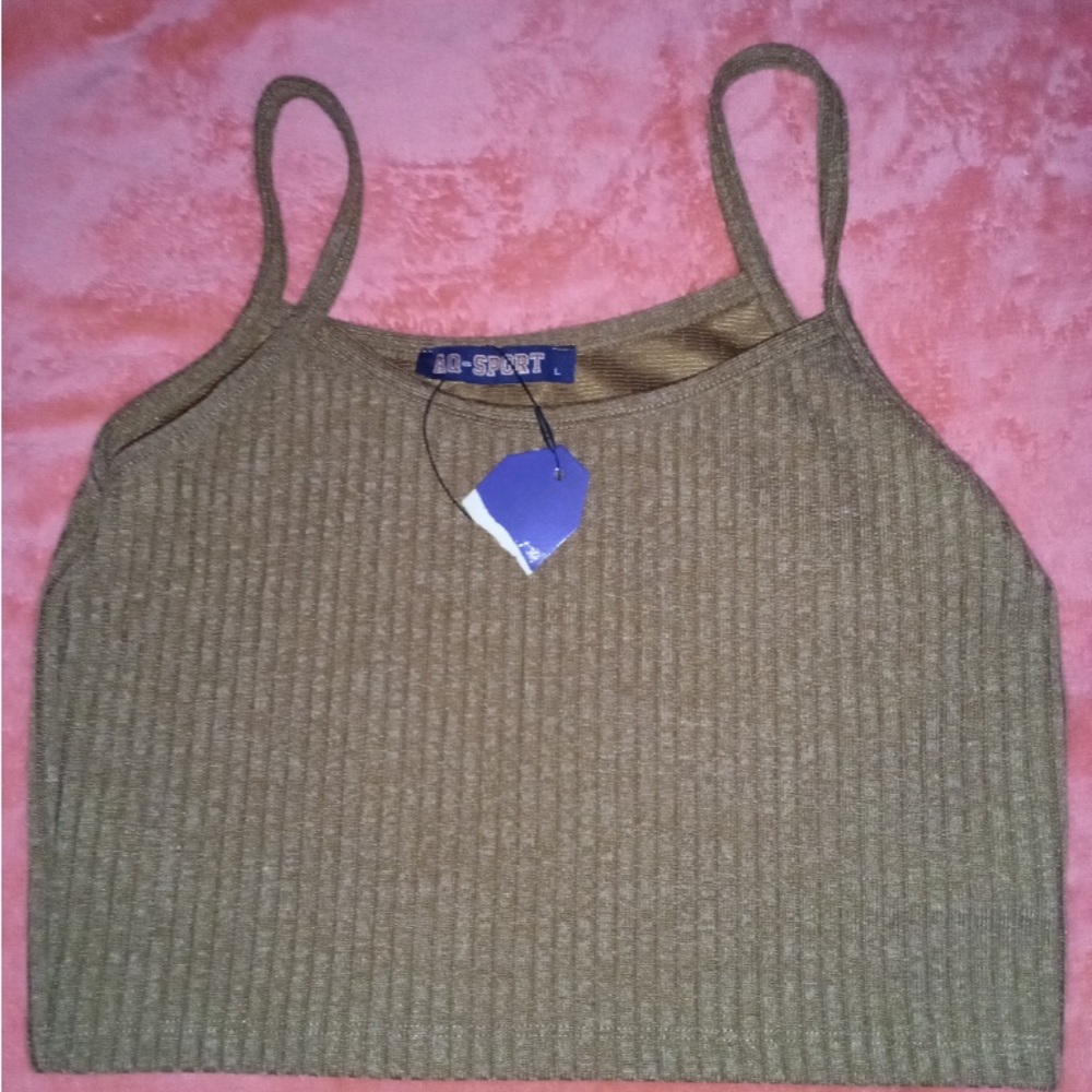 Brown Ribbed Camisole
